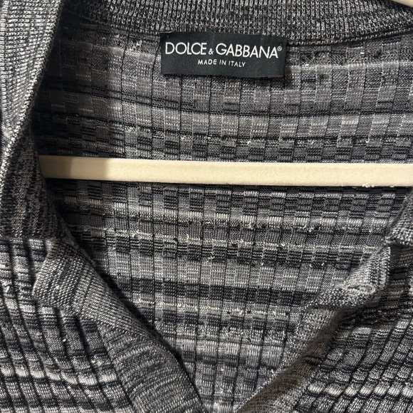 Dolce‎ & Gabbana Gray Striped Knit Top